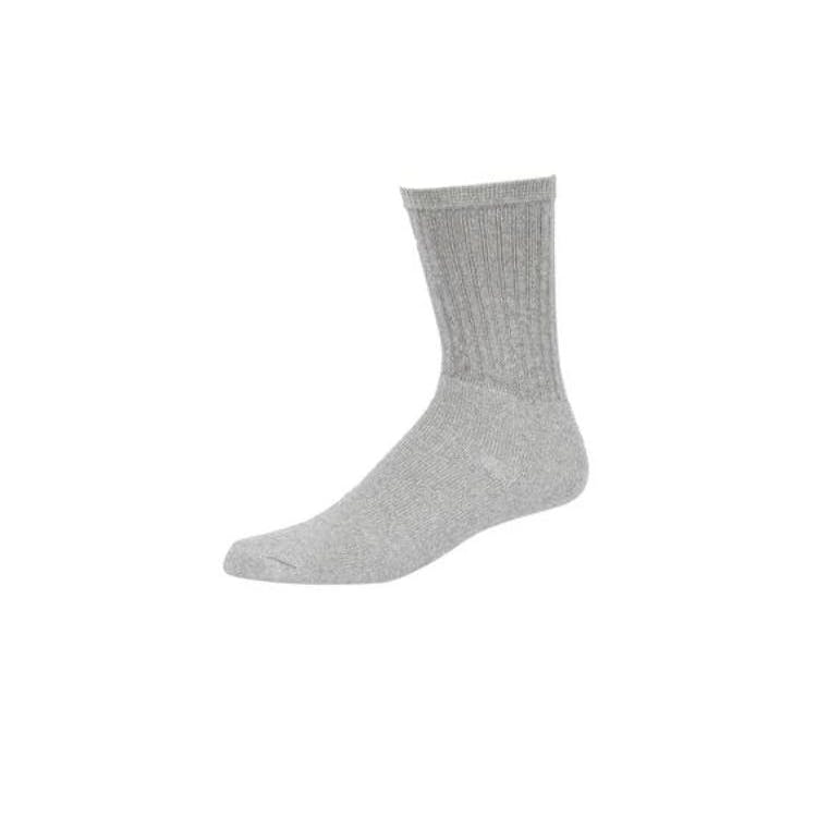 Cotton Crew Sport Socks - Gray 9-11 Stretch Knit 2