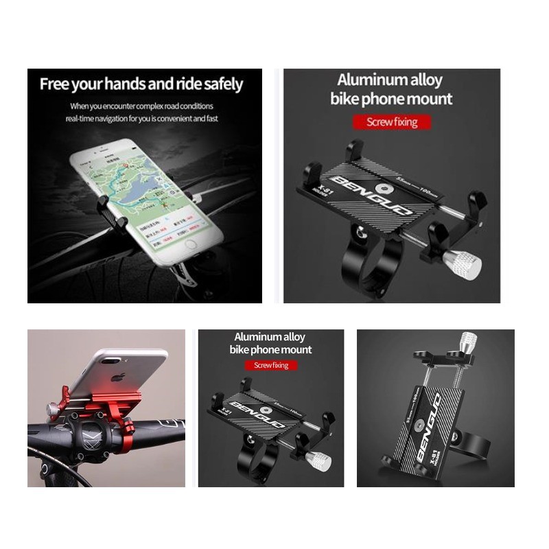 Aluminium Alloy Adjustable Bike Scooter Mobile Phone Holders