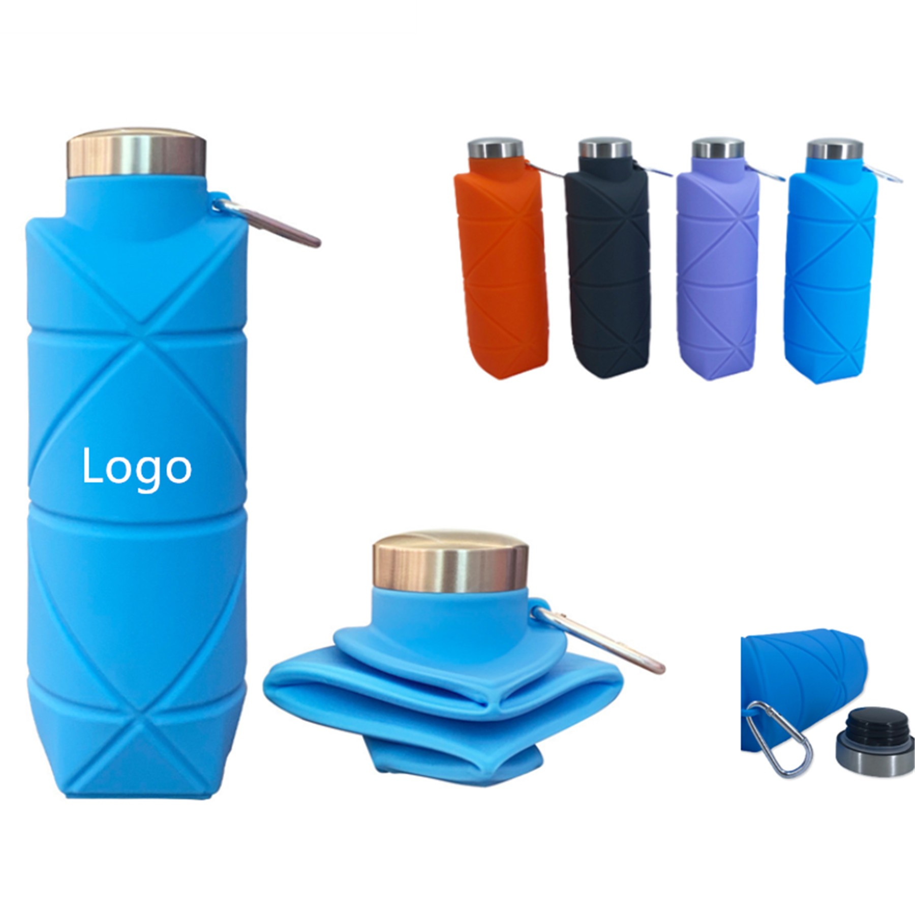 Silicone Folding Sport Water Bottle