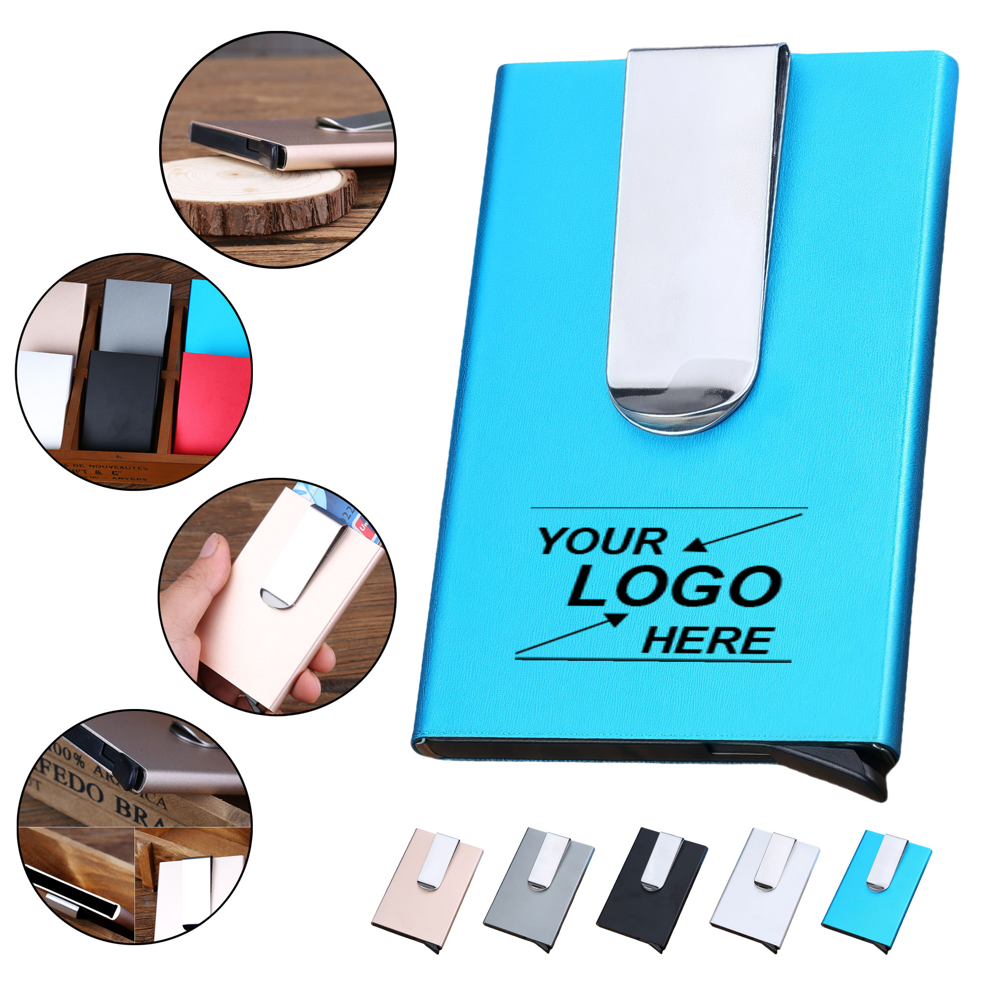 Slim Aluminum RFID Blocking Card Holder Wallet with Quick Eject Mechanism 6