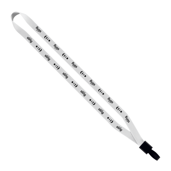 1/2" Polyester Lanyard with Non-Swivel Plastic Hook 22