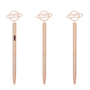 Earth Shaped Paper Clip Twist Metal Pen 2