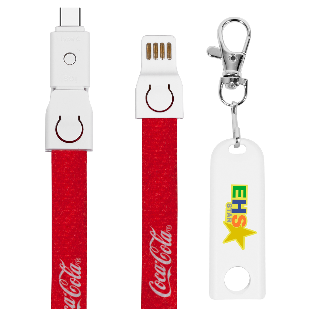 Wildrose Lanyard, 3 in1 Charging Cable with USB Tip 9