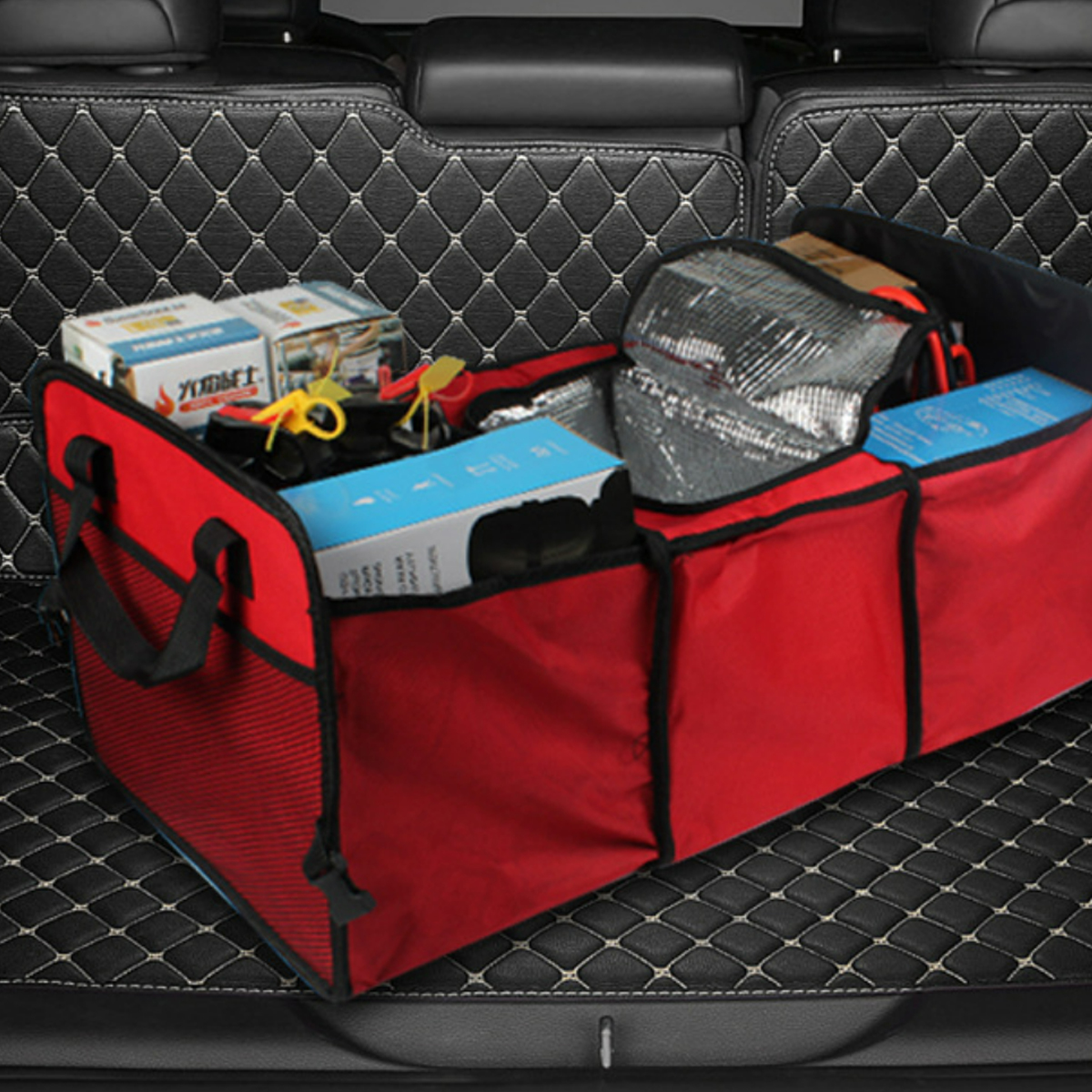 Folding Multi Compartment Car Trunk Organizer 5