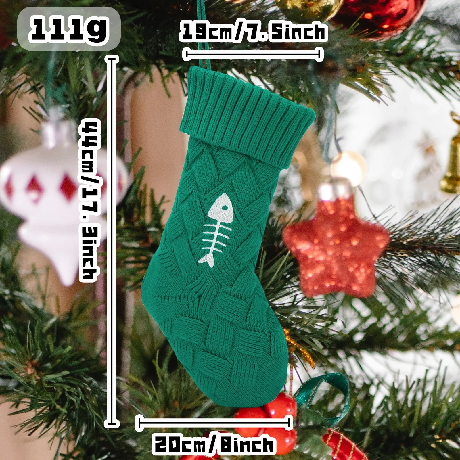Customized Christmas Knitted Christmas Sock Decorations 5