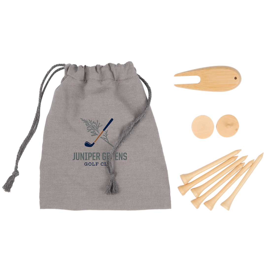 Bamboo Golf Tee Set with Recycled Pouch 49