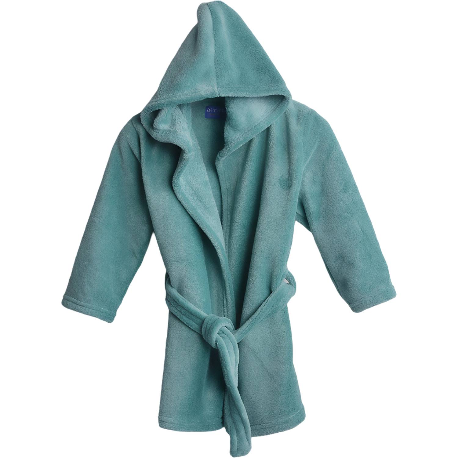 Kids Coral Fleece Hooded Bathrobe 4
