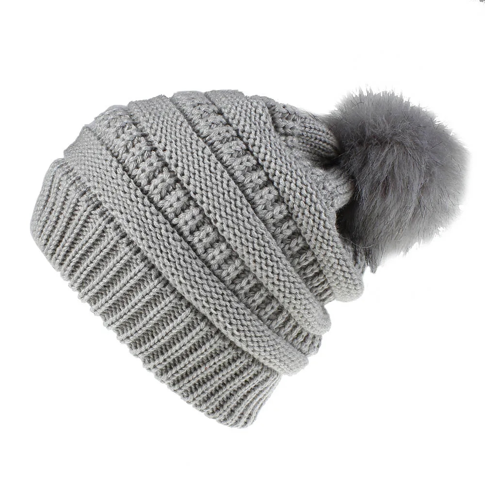 Custom Thick Knitted Multiple Color Blend Beanie Winter Hat 3