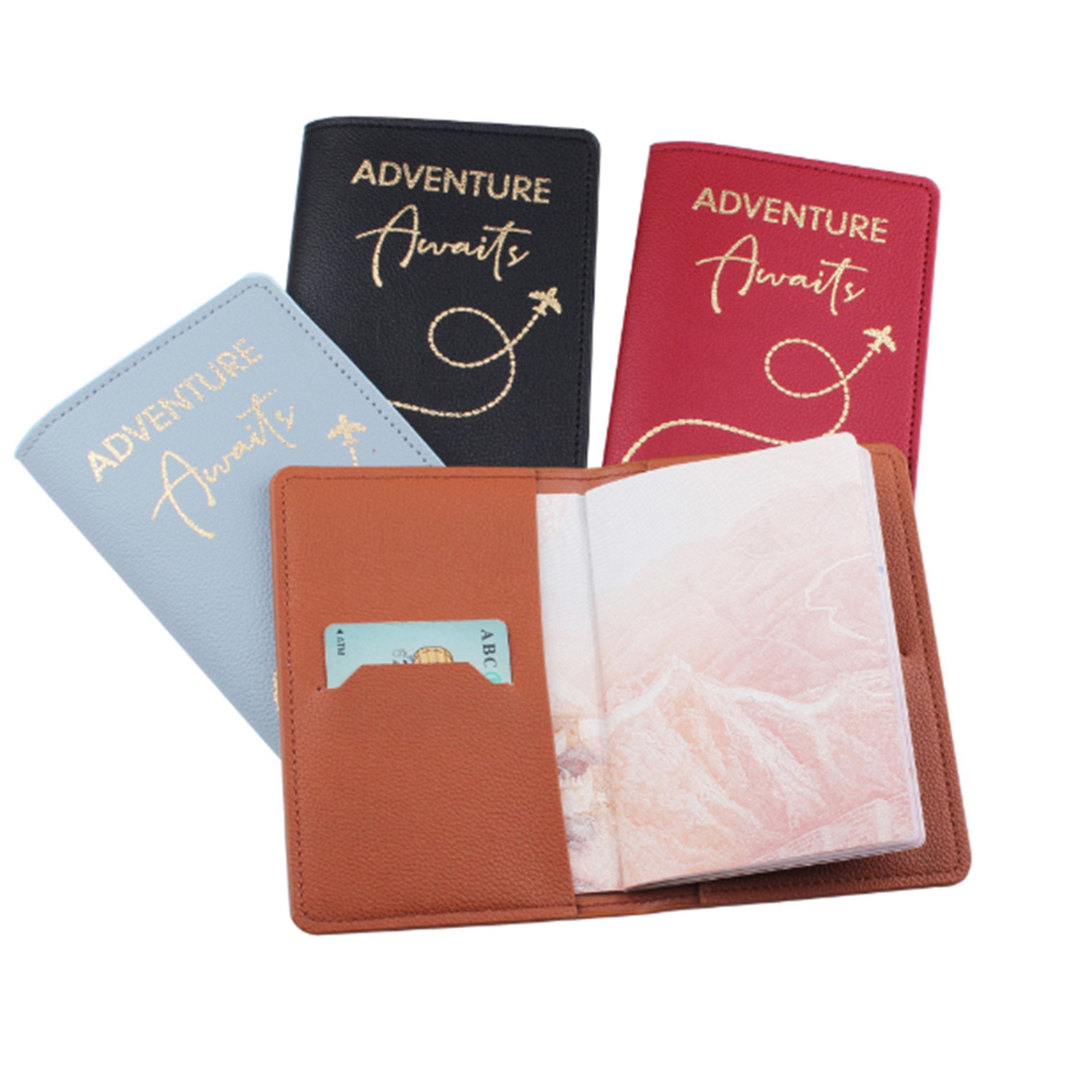 RFID Blocking Leather Passport Holder Travel Wallet 7