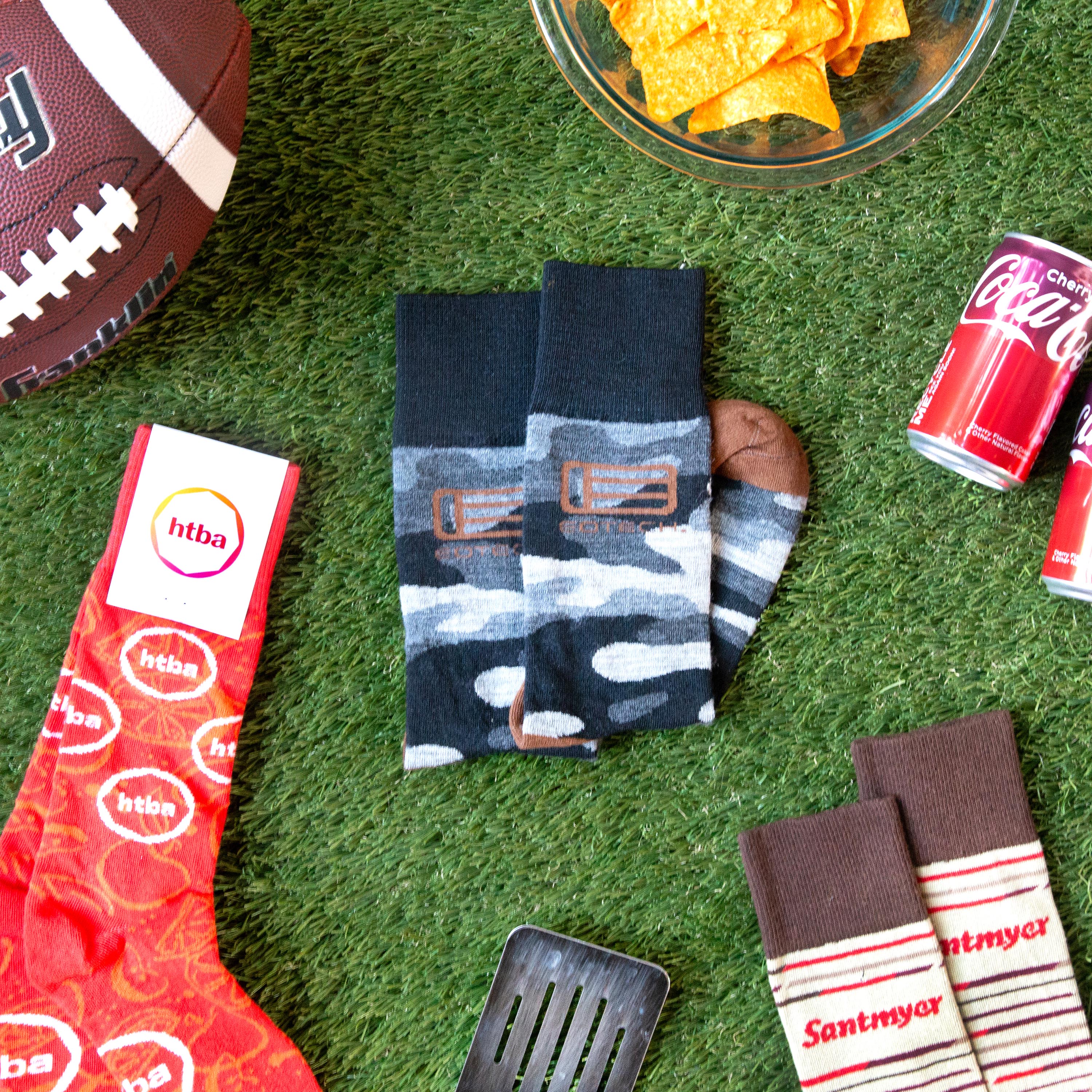 Patterned Super Bowl Socks - Game Day Designs for Football Fans - American Made 2