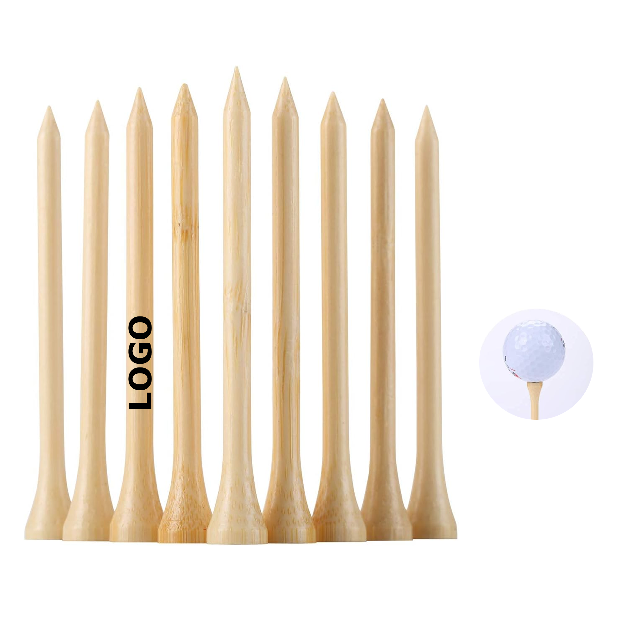 Colorful Wooden Golf Tees With Customizable Logo 1