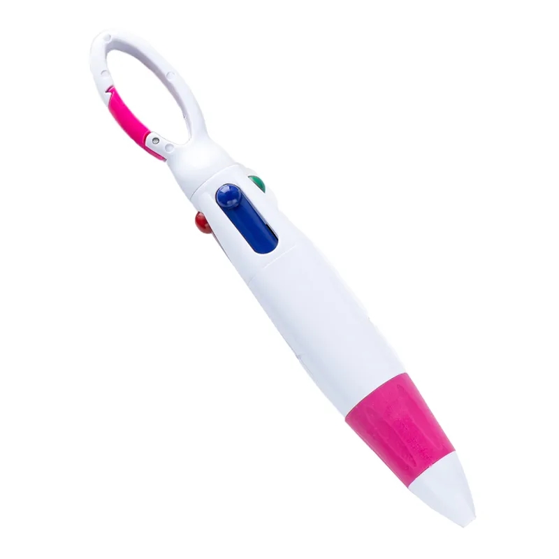 Retractable Shuttle Ballpoint Pens With Carabiner Clip 1