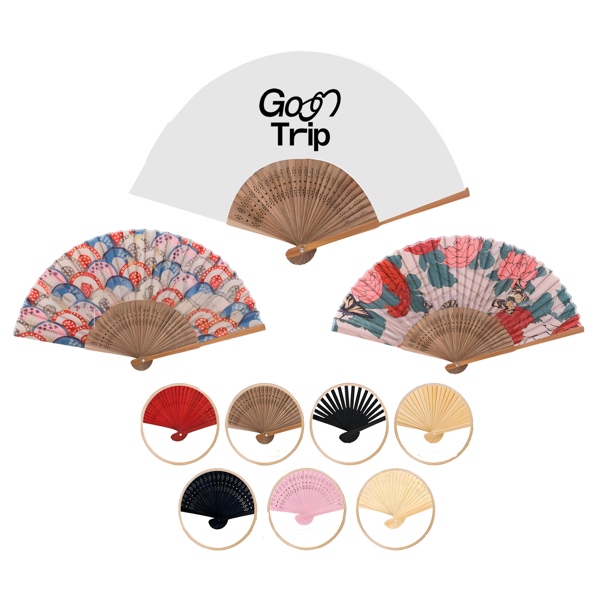 Cloth Covered Bamboo Fan 2