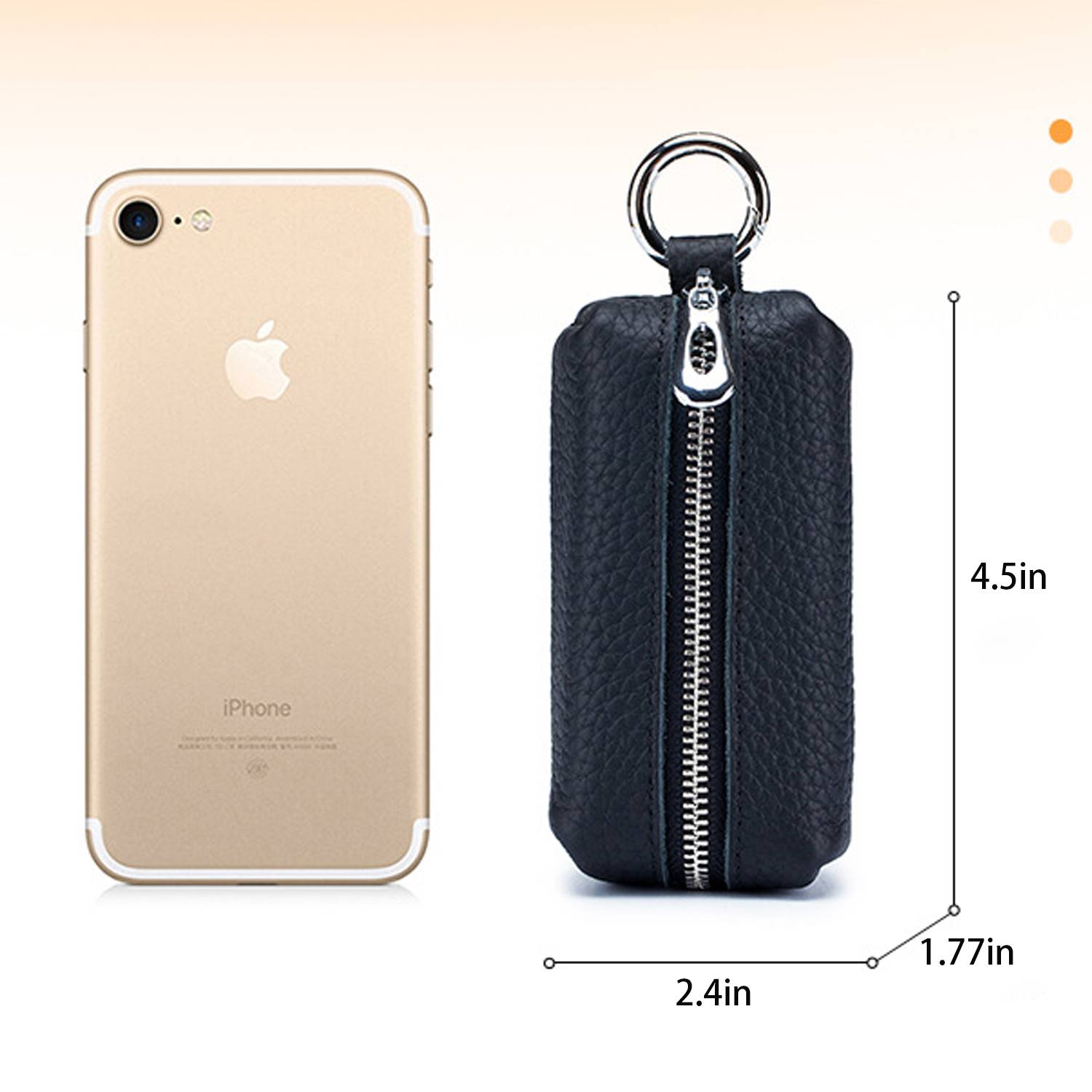 Large Capacity Soft Leather Car Keychain Wallet Purse 5
