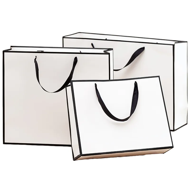 Durable White Cardboard Gift Bag 2