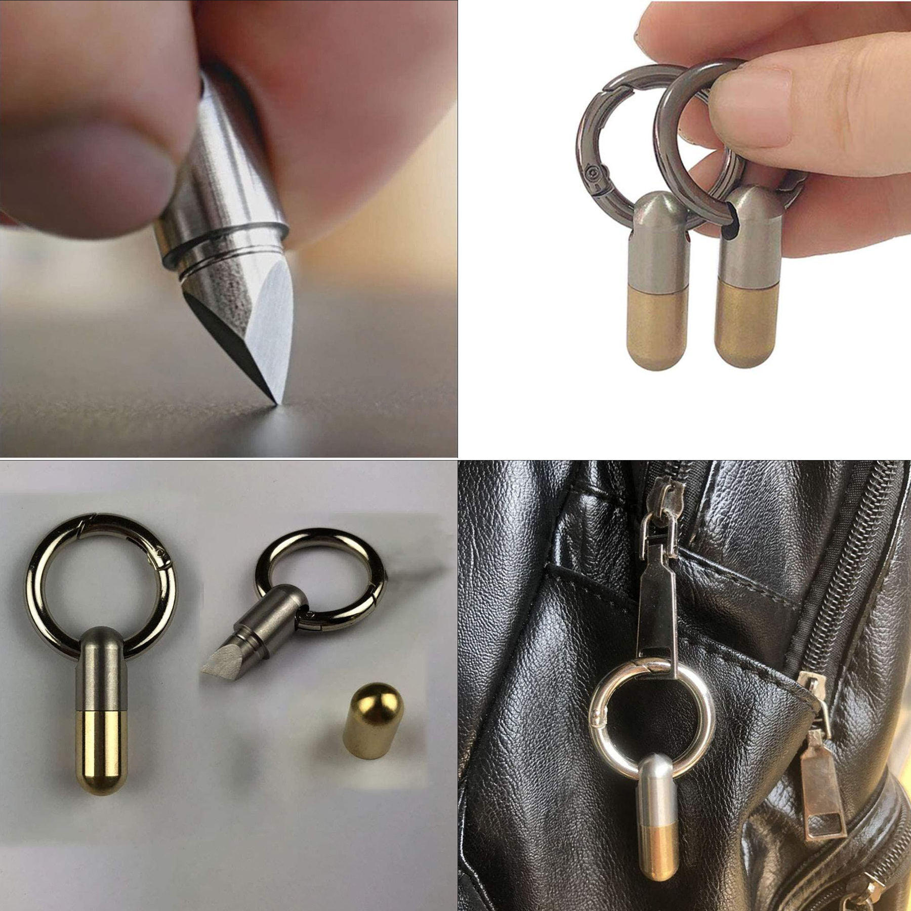 Portable Capsule Cutter Keychain Ring 2