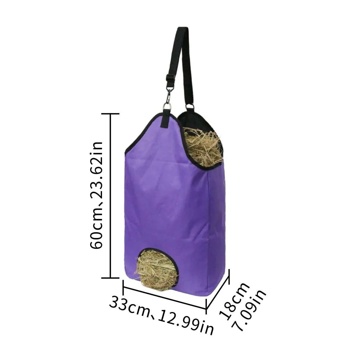 Durable Hanging Dry Grass Storage Weed Horse Hay Bag 6