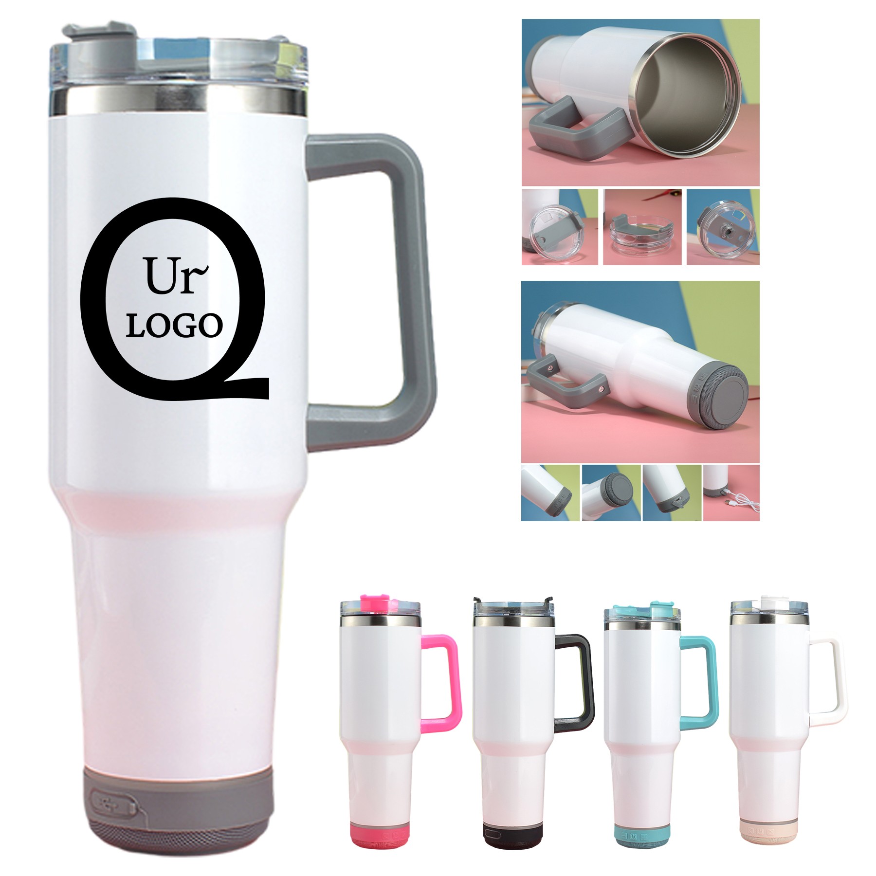 40Oz Sublimation Thermos Cup With Smart Wireless Speaker