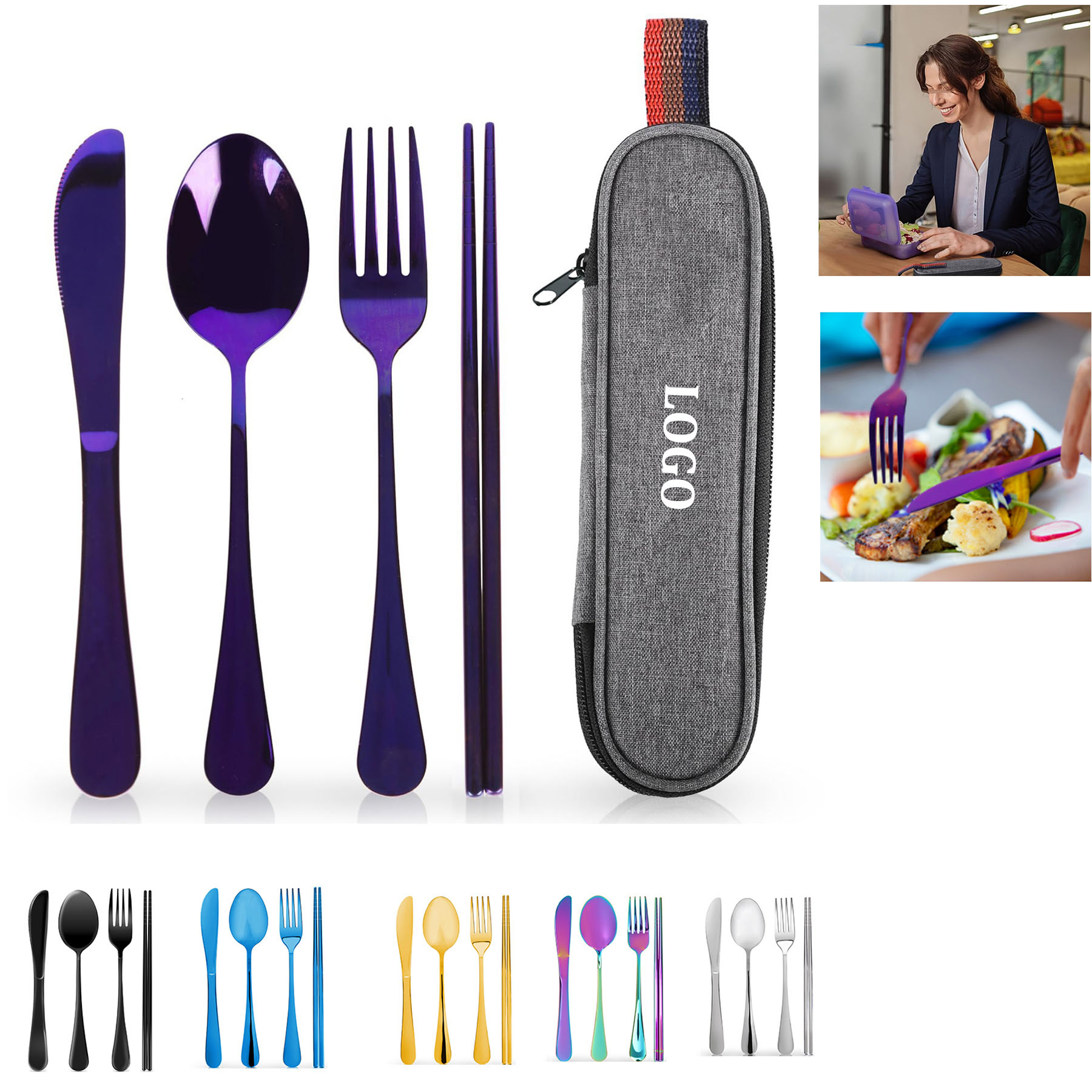Travel Utensils with Case 7