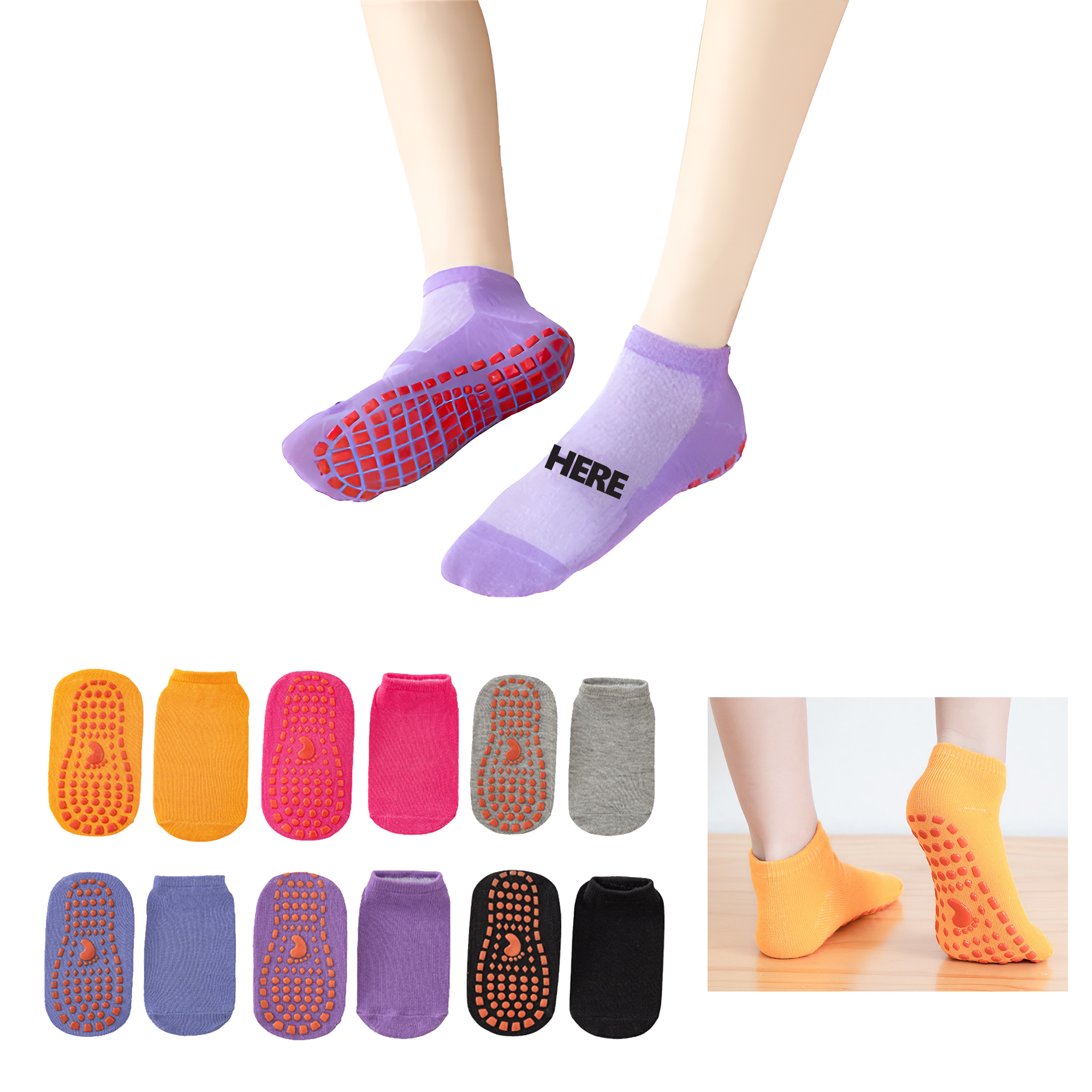 Yoga Non Slip Grips Socks 1