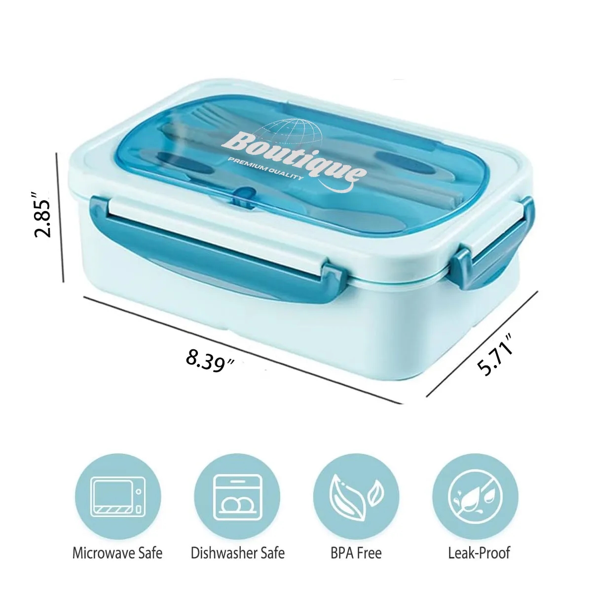 Compartment Leak Proof Bento Box with Cutlery 5