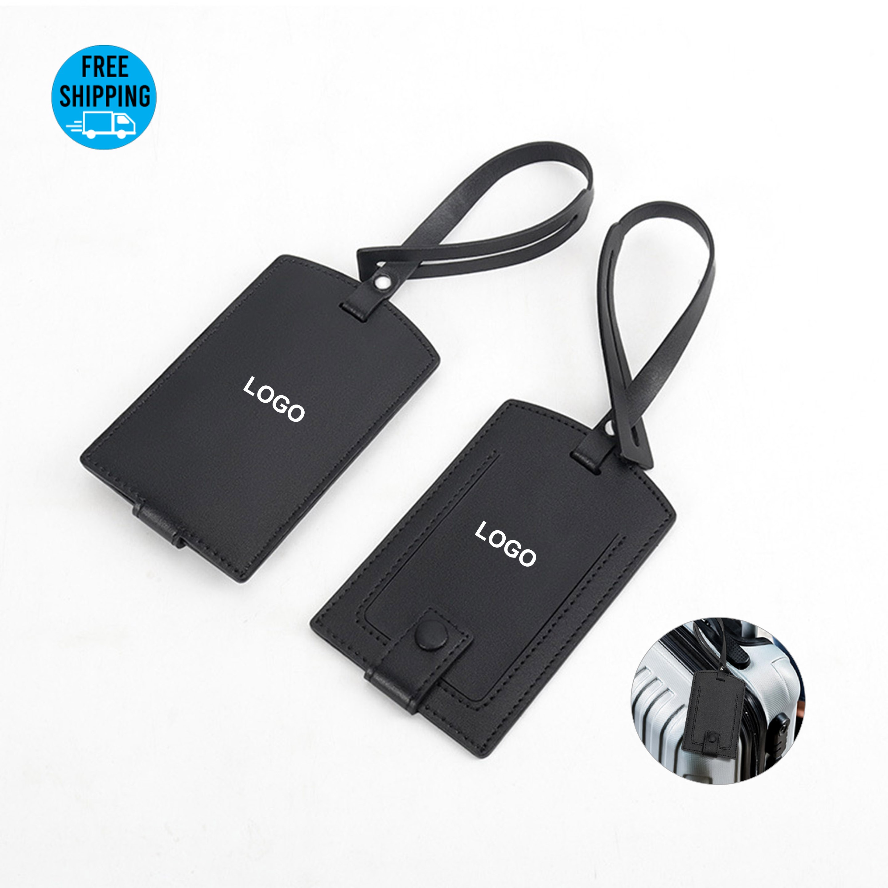 Genuine Leather Luggage Tag for Suitcase 2