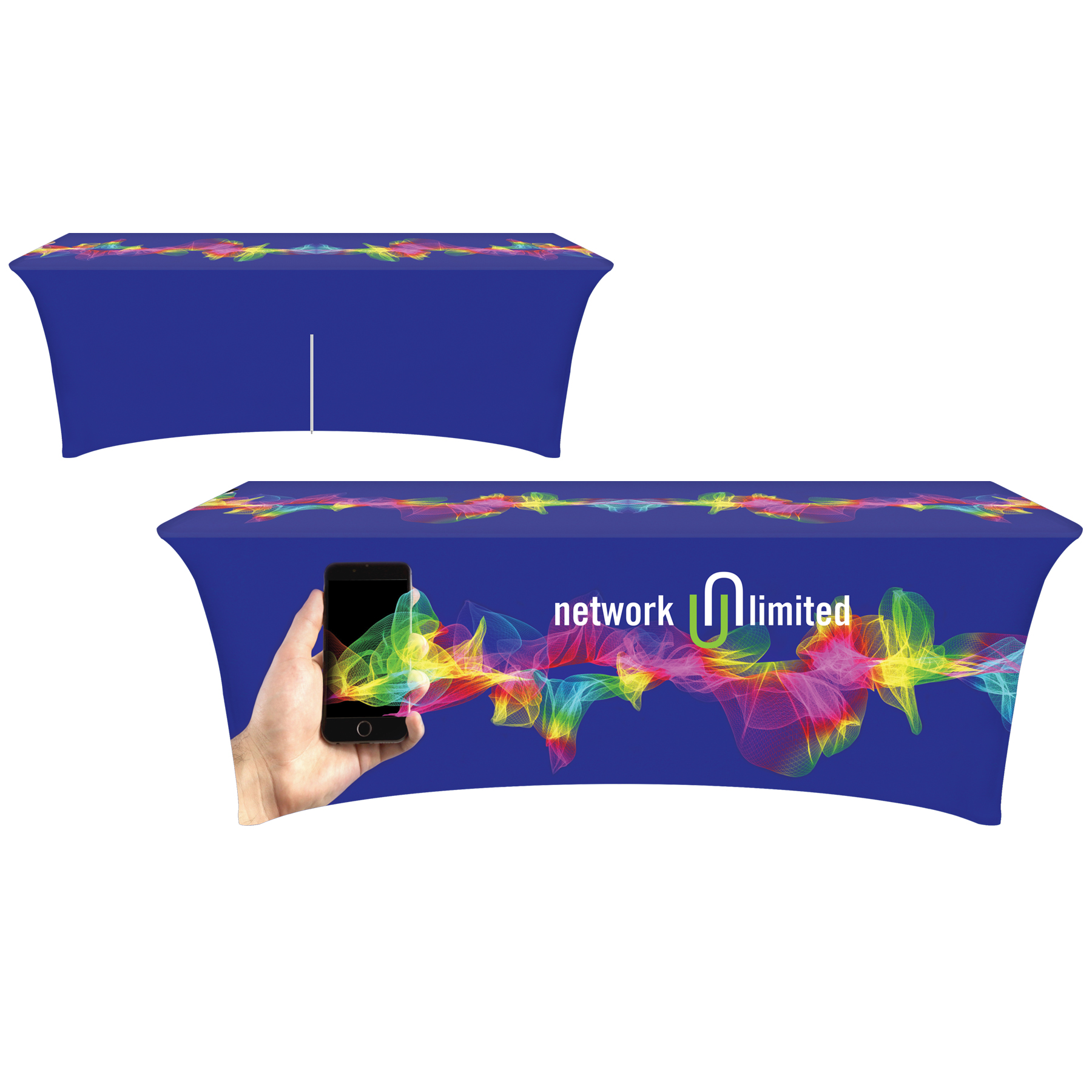8' Digitally Printed Stretch Table Covers 17