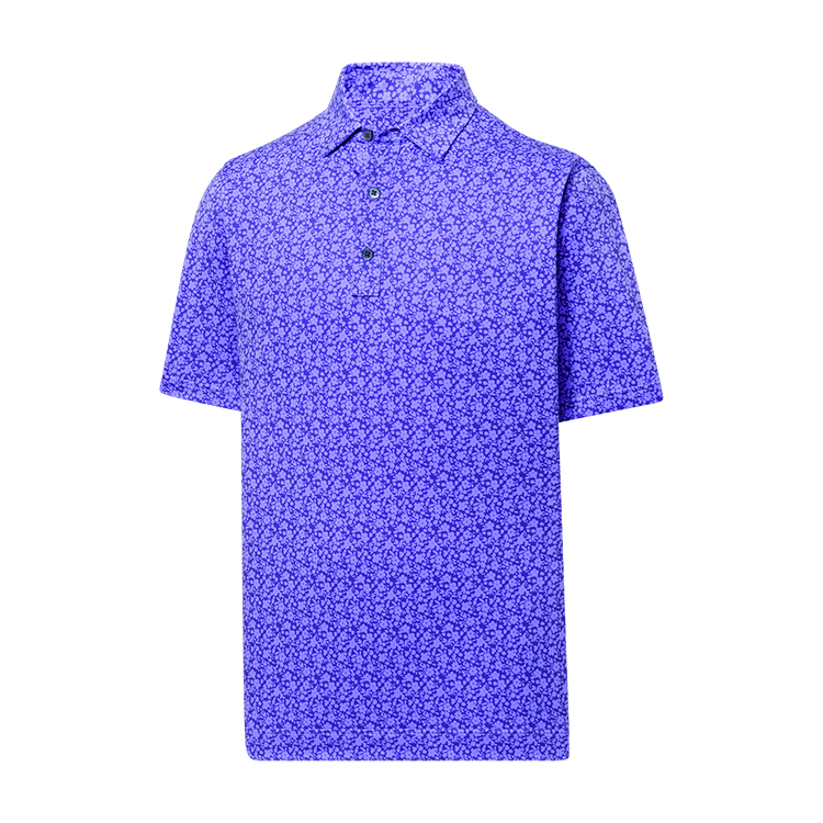FootJoy Painted Floral Lisle - Self Collar Polo 3