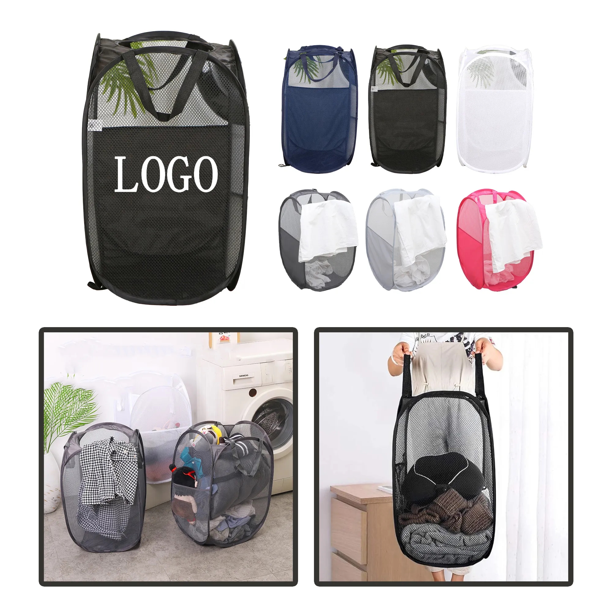 Collapsible Polyester Laundry Basket 1