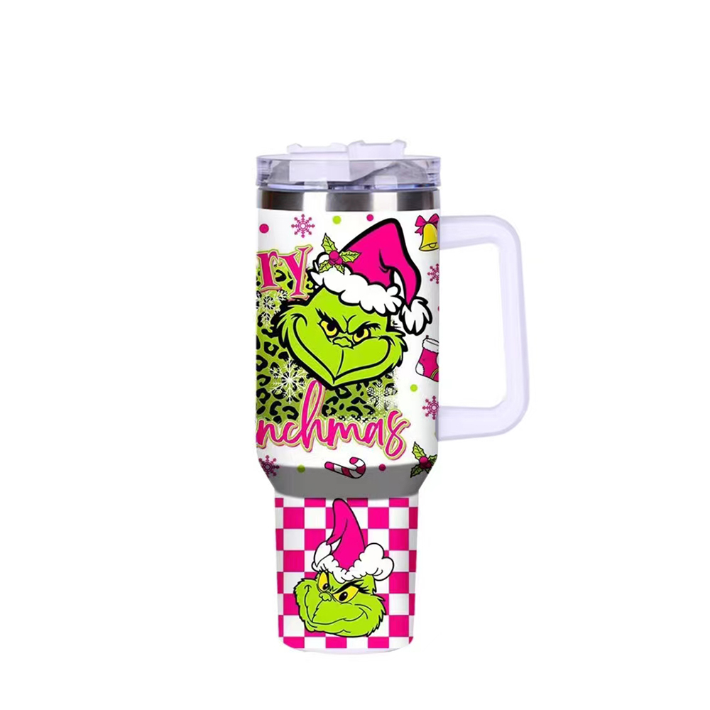 40 Oz Vacuum Stainless Steel Tumbler with Handle & Straw 3