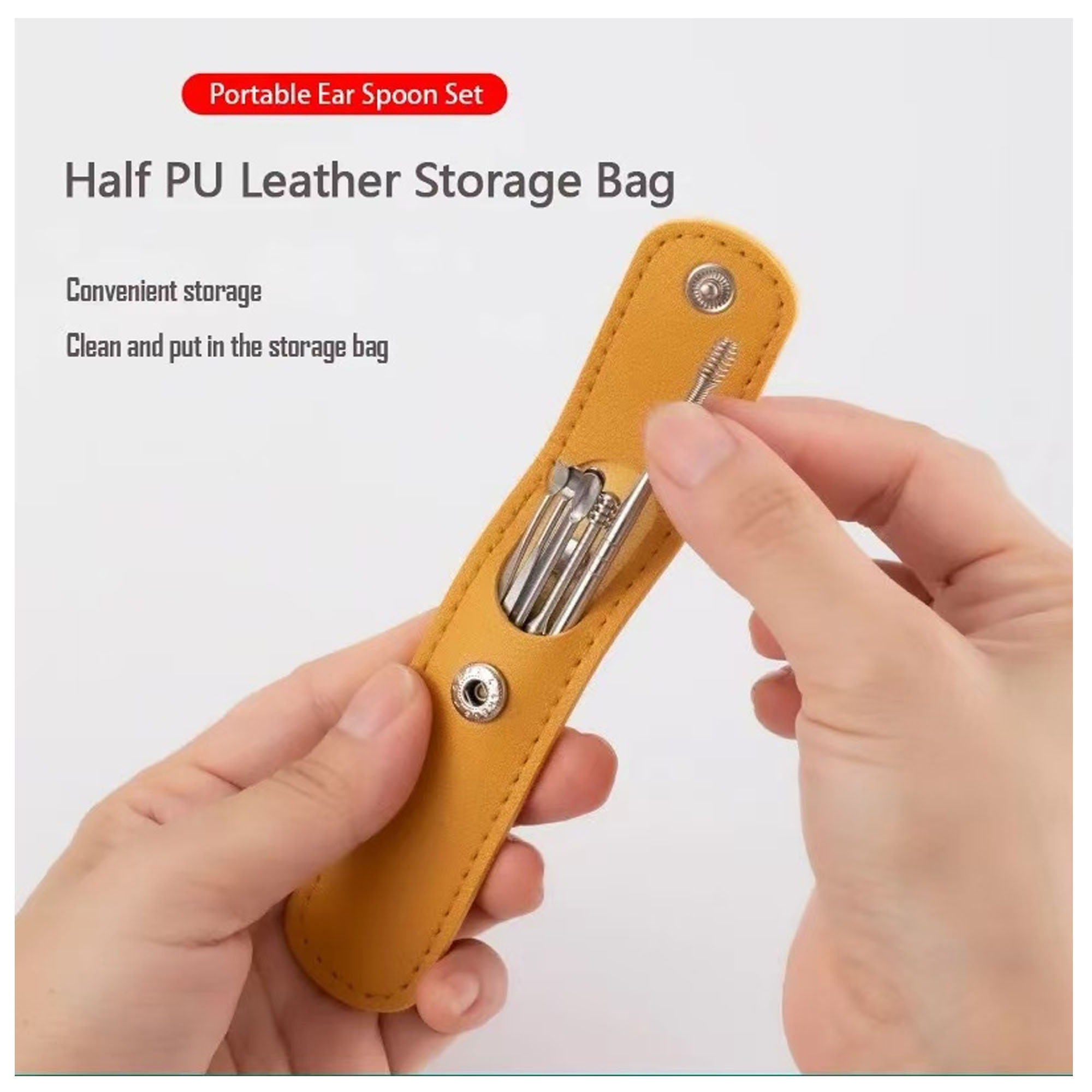 Portable Ear Wax Removal Kit ?C 6-Piece Set with Leather Case 2