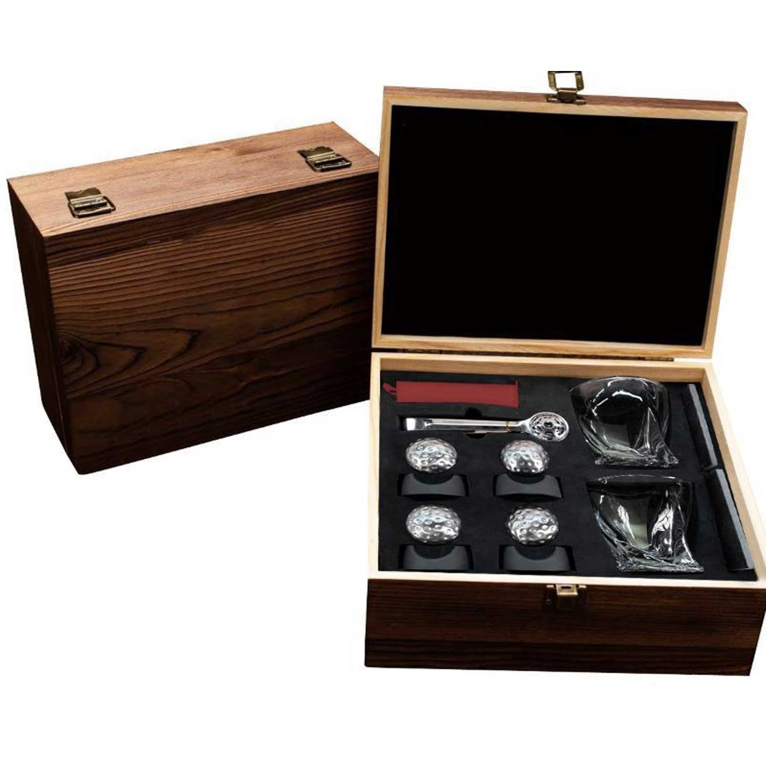 1.65in Steel Ice Balls - Golf Design Whiskey Chillers 4