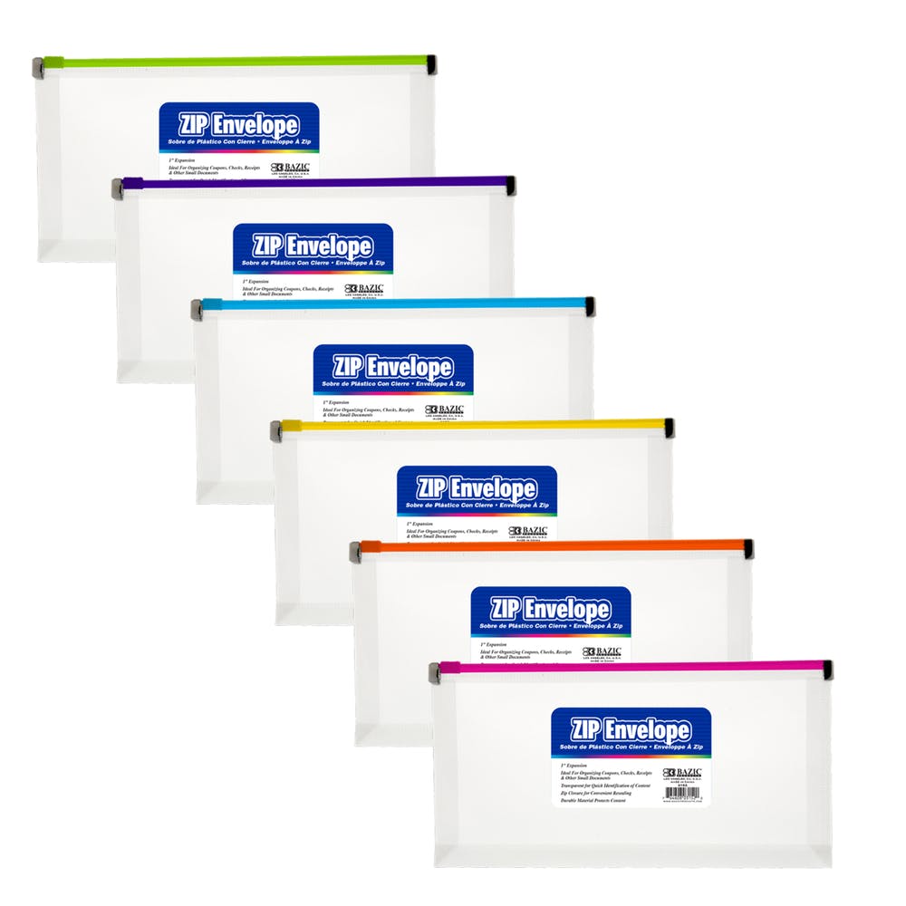 Zip Pouches - Assorted Zipper Colors 1