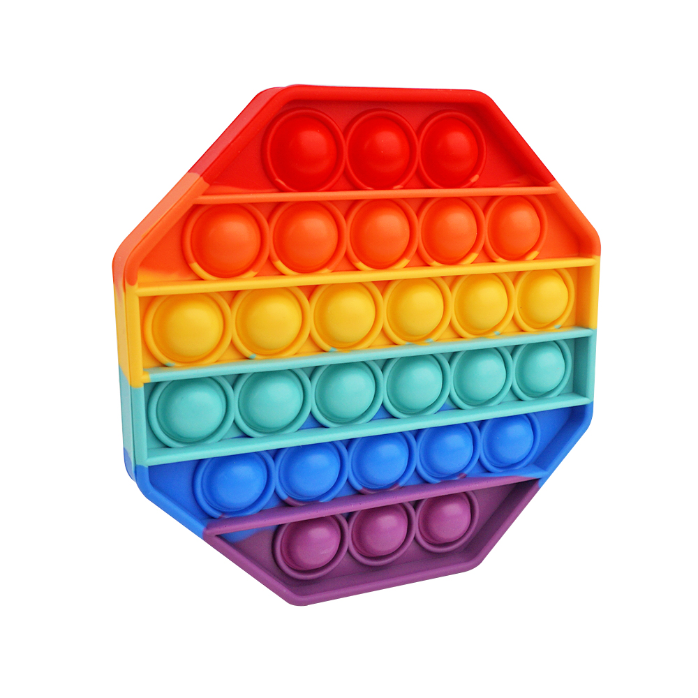 Rainbow Colored Push Pop Fidget Toys 3