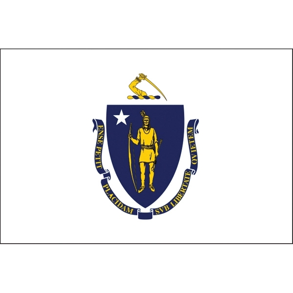 Massachusetts Official Stick Flag 2