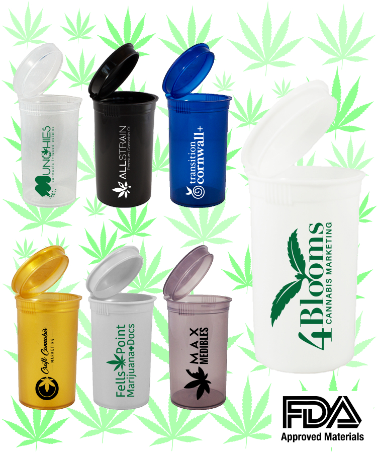 19 Dram Pop Top Cannabis Container 1