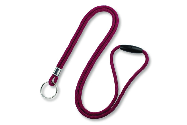 1/8" Breakaway Blank Lanyard w/Split Ring (Maroon Red) 1