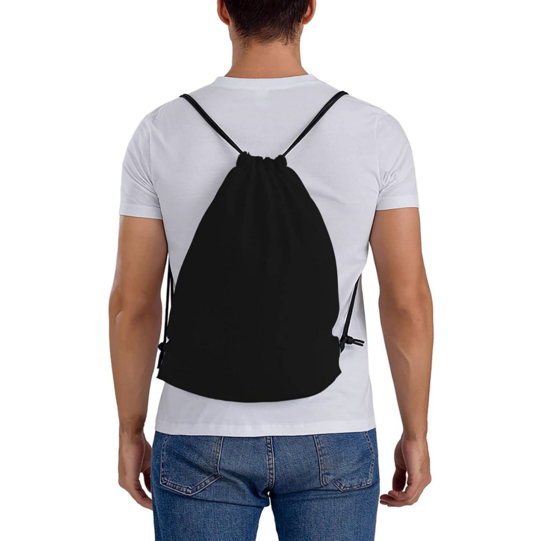 Canvas Drawstring Bag String Backpack 3
