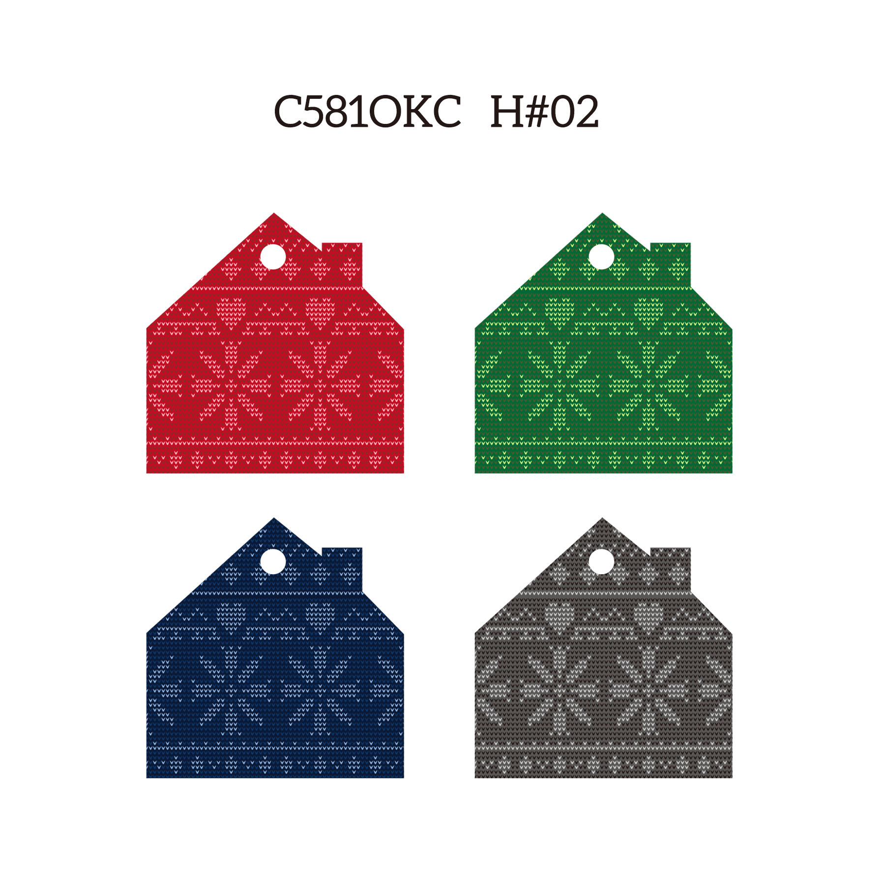 Free Shipping Full Color Christmas Key Chain - House 36