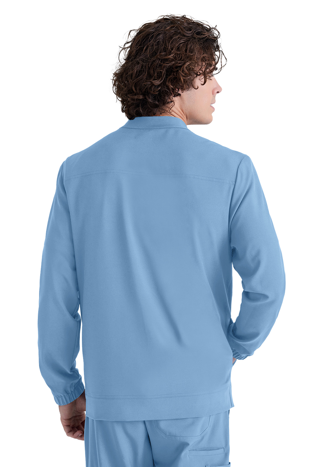 Grey's Anatomy Evolve Stretch - Men's Three-Pocket Cycle Warm Up Scrub Jacket 23