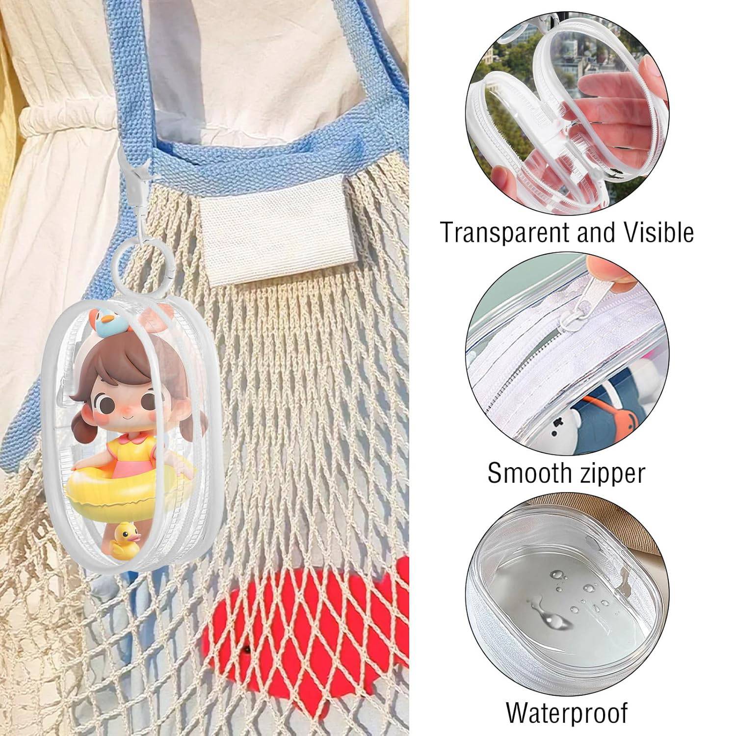 Mini Waterproof Transparent PU Makeup Storage Bag 8