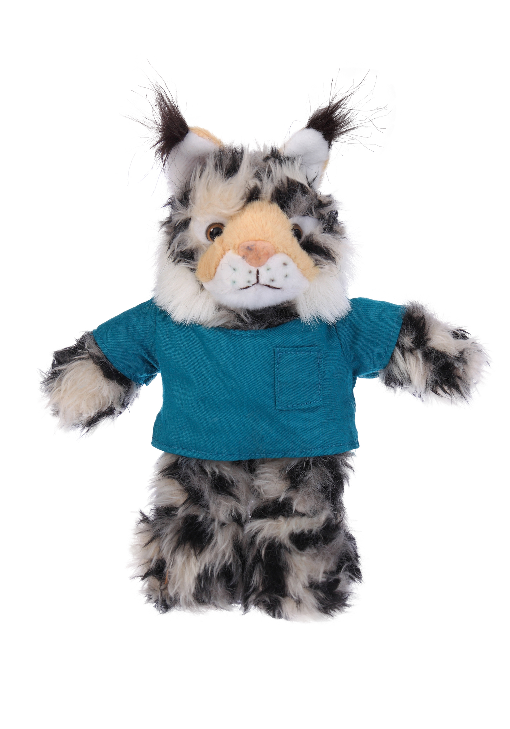 Soft Plush Stuffed Wild Cat (Lynx) in scrub shirt