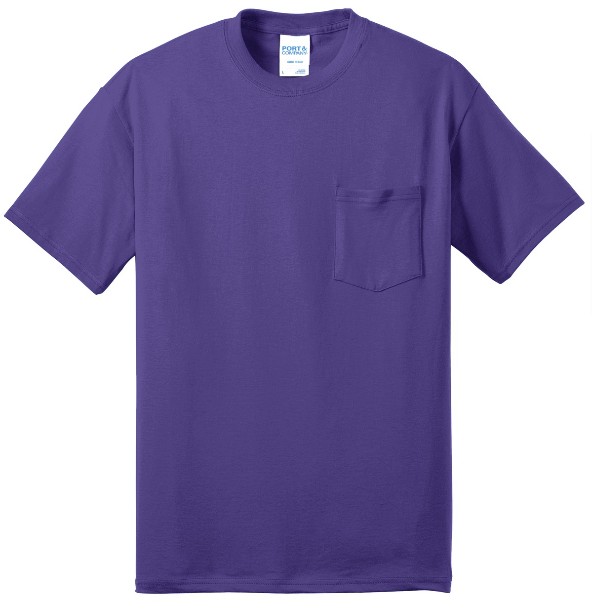 Port & Co Core Blend Pocket Tee. PC55P 33