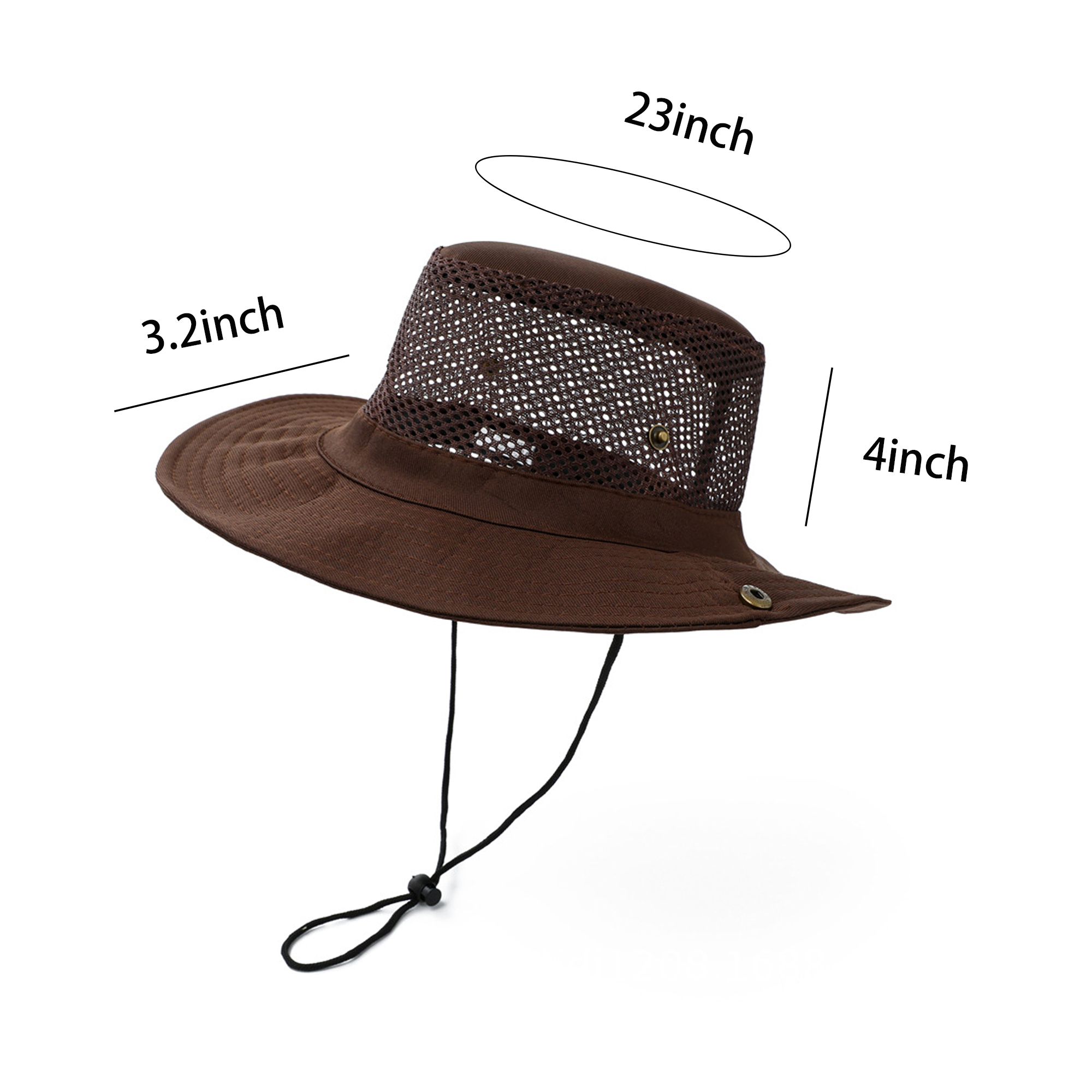 Foldable Bucket Hat with Mesh Top and Wide Brim 3