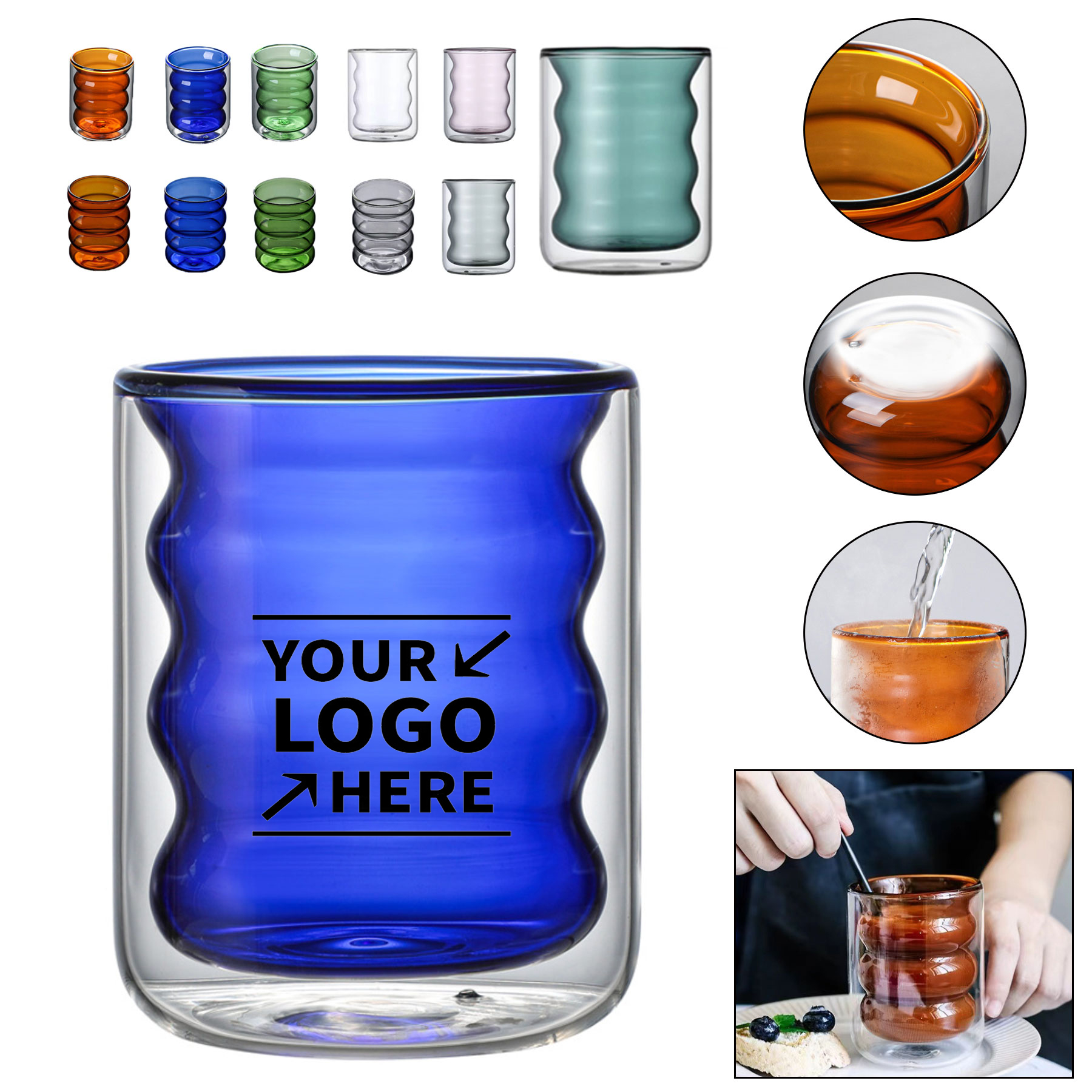6 OZ Double Wall Glass Cup 2