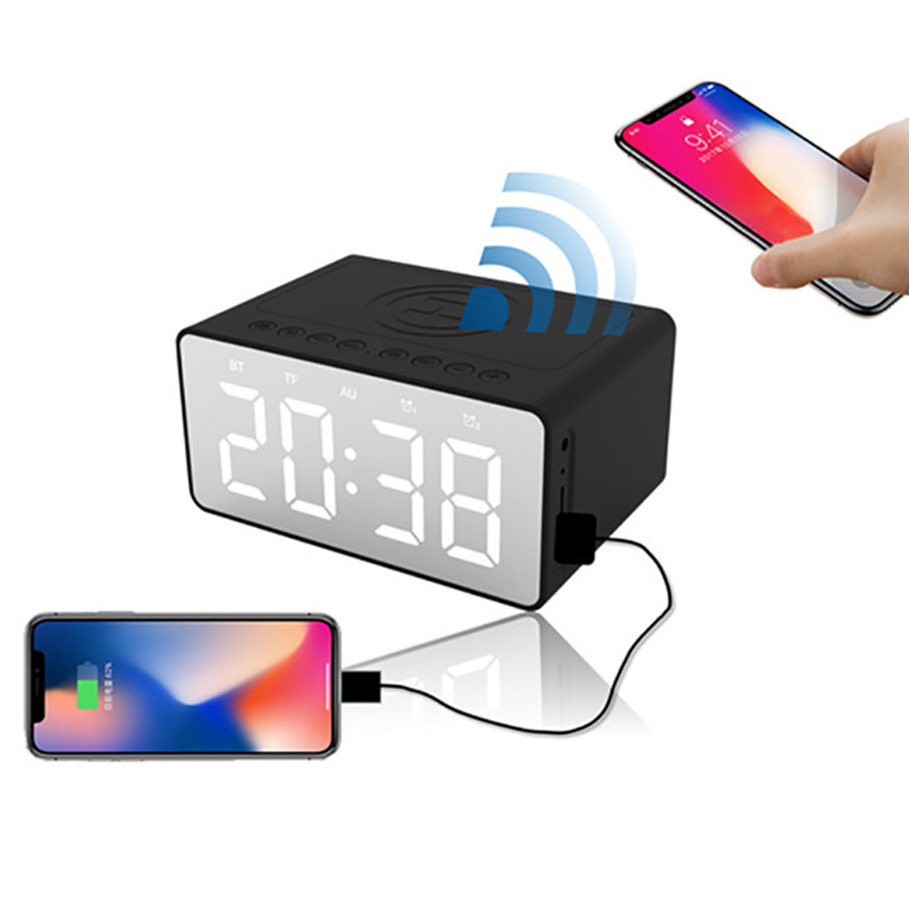 Alarm Clock With Wireless Charging And Speaker 6