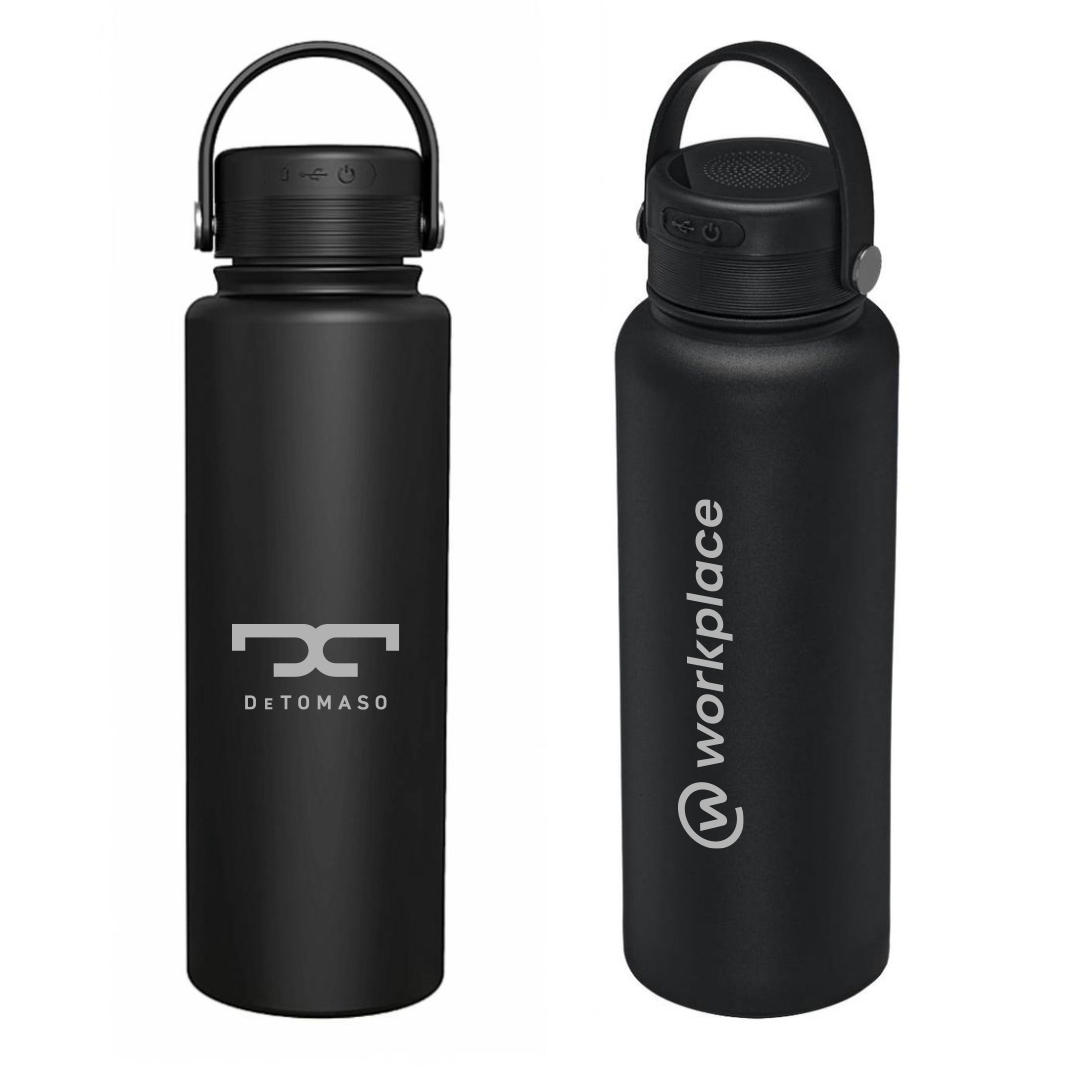 ArticFire Wireless Bluetooth Speaker Cap 40oz Stainless Steel Vacuum Bottle 8