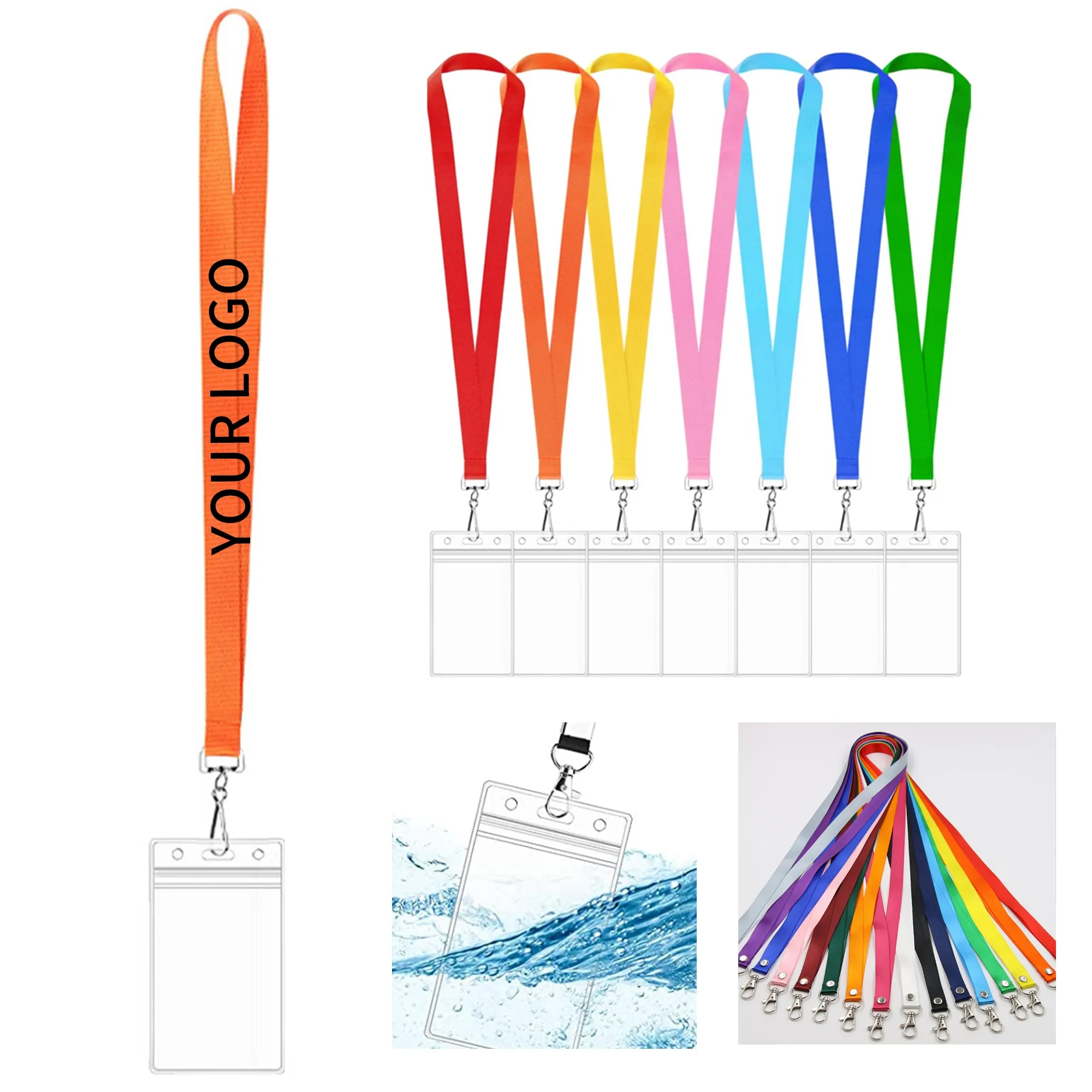 Lanyard ID Card Holder Clear PVC 4