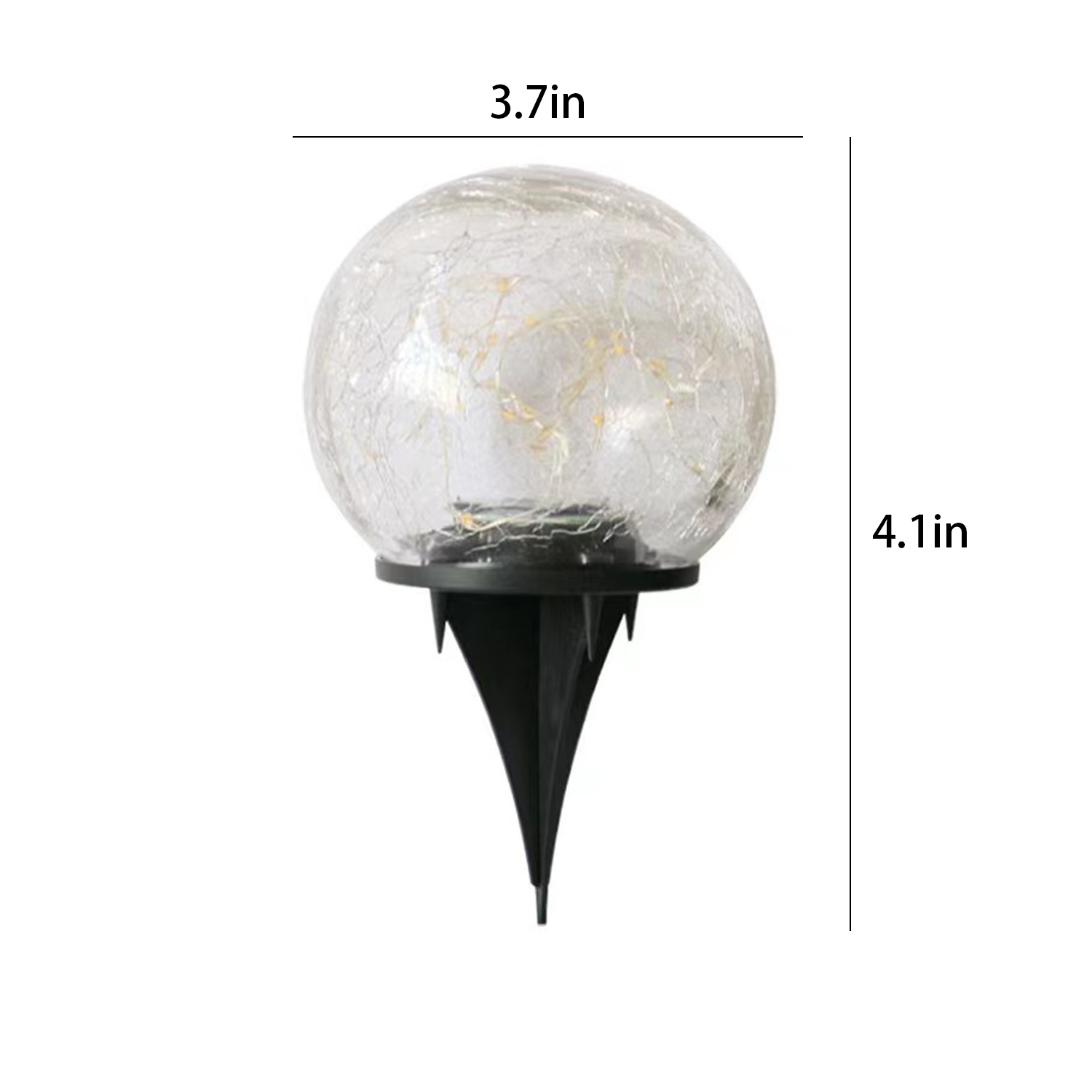 Cracked Solar Glass Bulb LED Outdoor Decorative Light 3