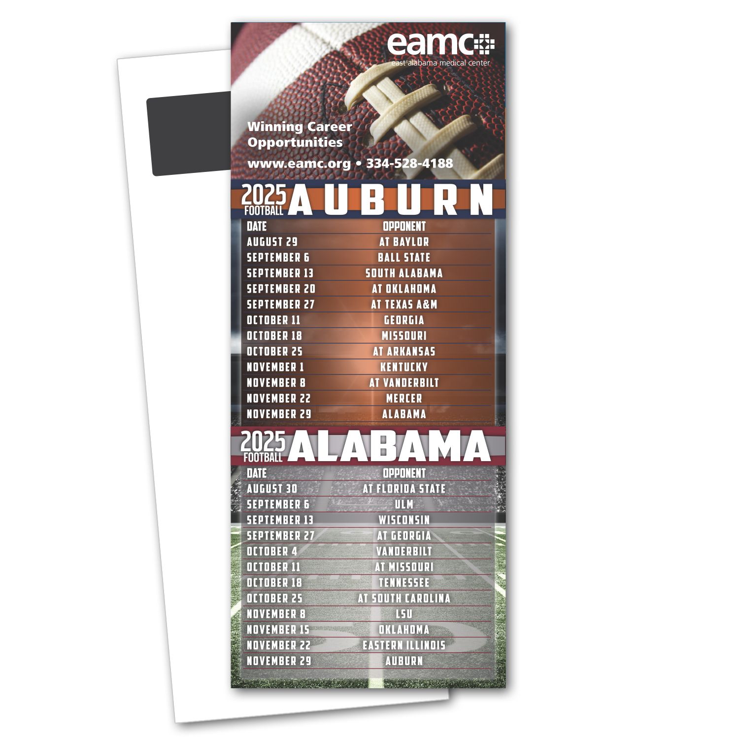 Football Schedule Magnetic Stick Up Card 8